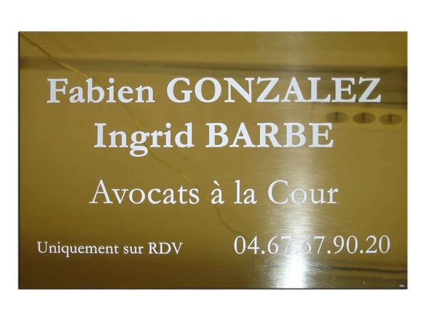 Plaque pro pour avocats