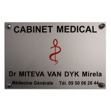 Plaque caducée de médecin