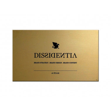 Plaque de société en laiton