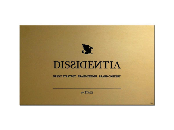 Plaque de société en laiton