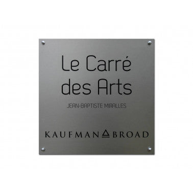 Plaque de résidence avec logo