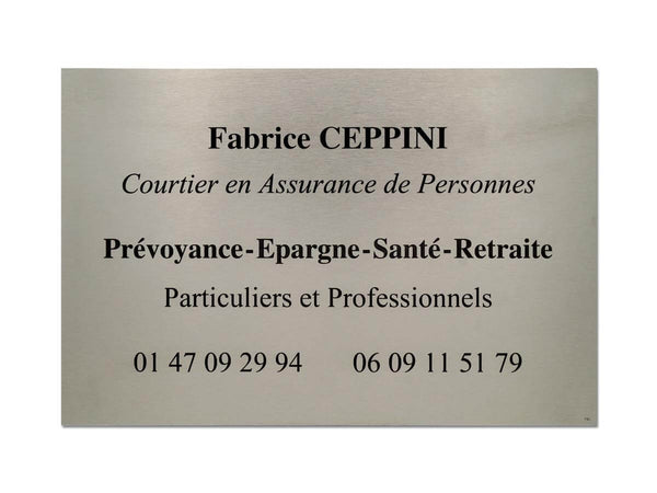 Plaque pro courtier