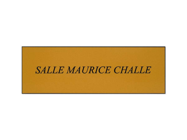 Plaque de porte or