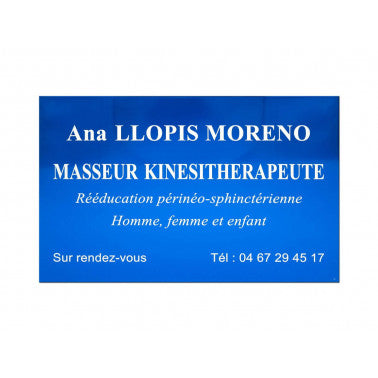 Plaque pro kiné