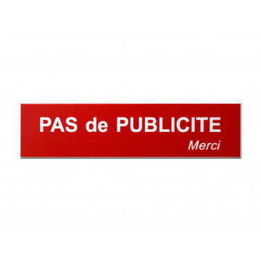 Plaque Stop Pub rouge