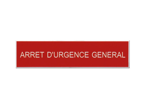 Etiquette vanne d'arrêt