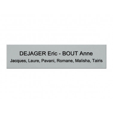 Plaque de boite aux lettres