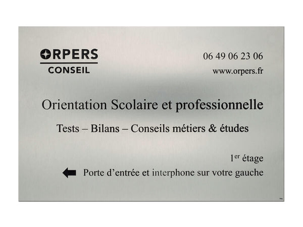 Plaque de société avec logo