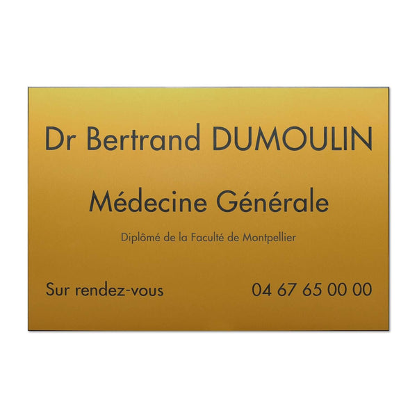 Plaque professionnelle Plastique
