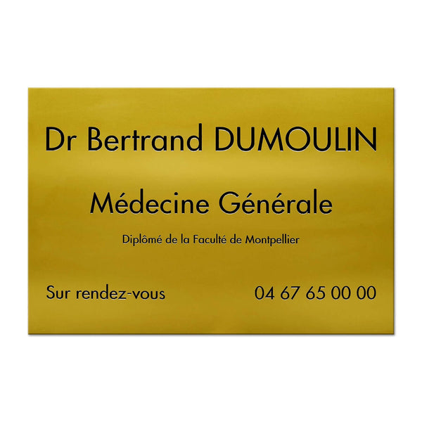 Plaque professionnelle Aluminium