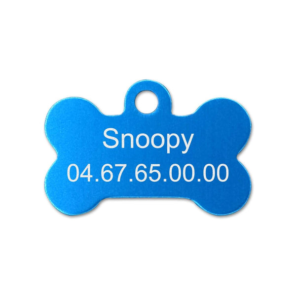 Médaille chien petit os alu