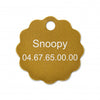 Médaille chien petite fleur alu