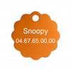 Médaille chien petite fleur alu