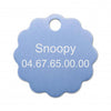 Médaille chien grande fleur alu