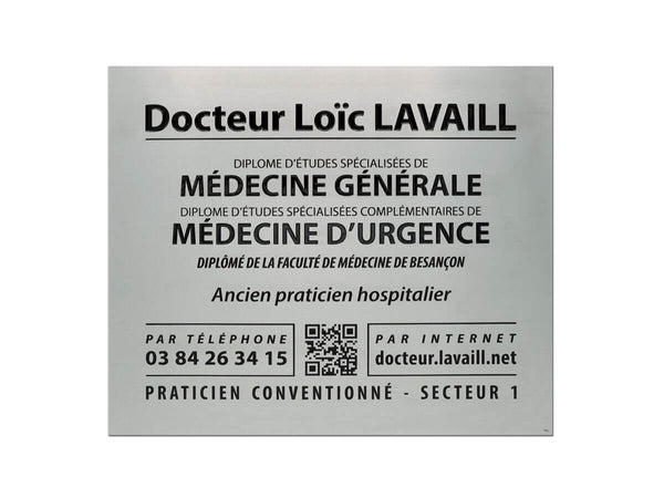 Plaque médecin avec site