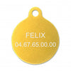 Médaille chat ronde alu