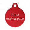 Médaille chat ronde alu