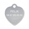 Médaille chat petit coeur alu