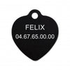 Médaille chat petit coeur alu