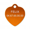Médaille chat petit coeur alu