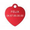 Médaille chat petit coeur alu