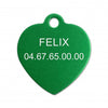 Médaille chat petit coeur alu