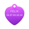 Médaille chat petit coeur alu