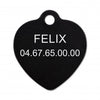 Médaille chat grand coeur alu