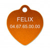 Médaille chat grand coeur alu