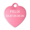 Médaille chat grand coeur alu