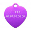 Médaille chat grand coeur alu