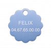 Médaille chat petite fleur alu