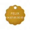 Médaille chat petite fleur alu