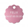Médaille chat petite fleur alu
