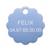 Médaille chat grande fleur alu