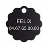 Médaille chat grande fleur alu