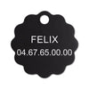 Médaille chat grande fleur alu
