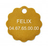 Médaille chat grande fleur alu