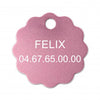 Médaille chat grande fleur alu