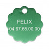 Médaille chat grande fleur alu