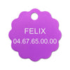 Médaille chat grande fleur alu