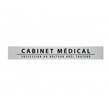 Plaque cabinet médical