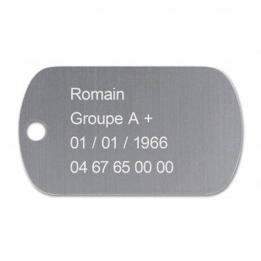 Plaque militaire alu
