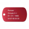 Plaque militaire alu