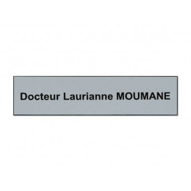 Plaque boite aux lettres grise