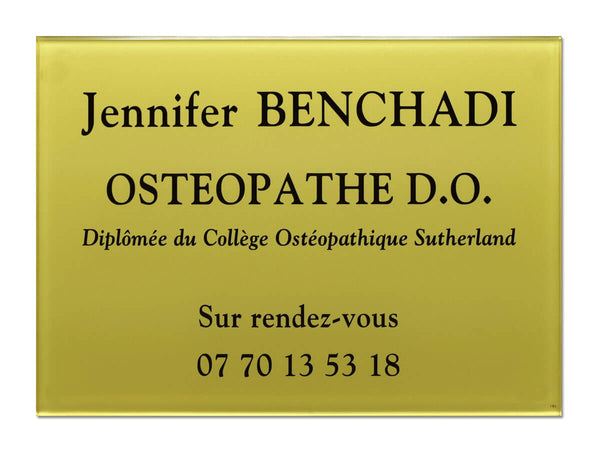 Plaque pro ostéopathe