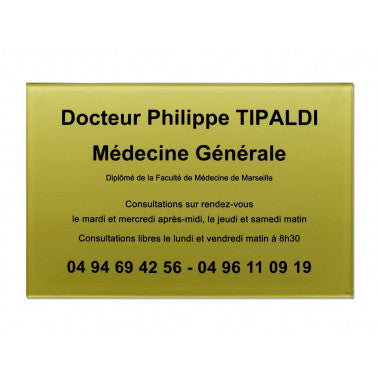 Plaque médecin généraliste