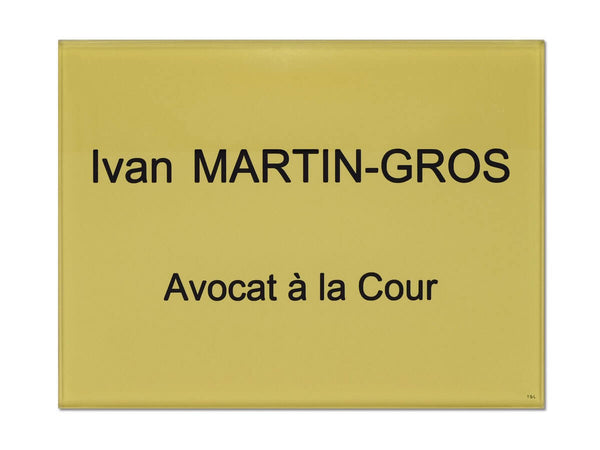 Plaque pro avocat à la cour