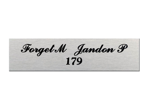 Plaque pour boite aux lettres