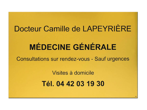 Plaque médecine générale